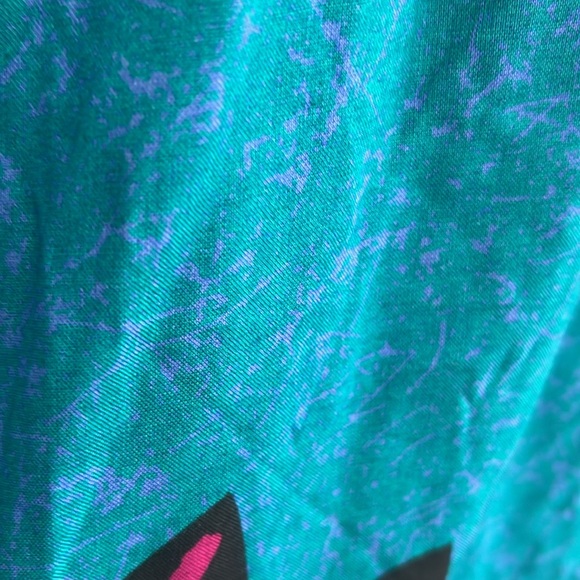 Vintage Sag Harbor Abstract Midi Skirt 90s Artsy Summer Boho Casual Funky - Picture 7 of 7